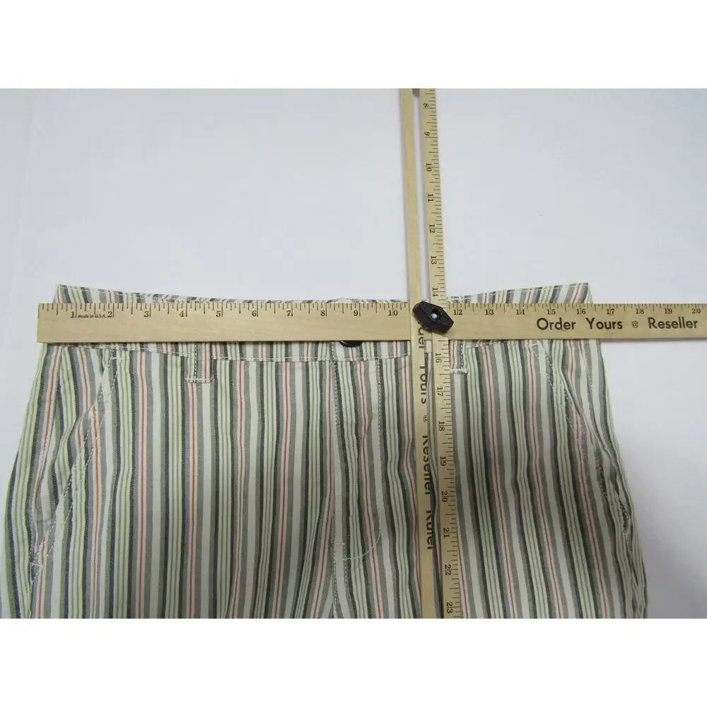 CAbi Striped Ankle Pants - Green and White - Picture 5 of 9